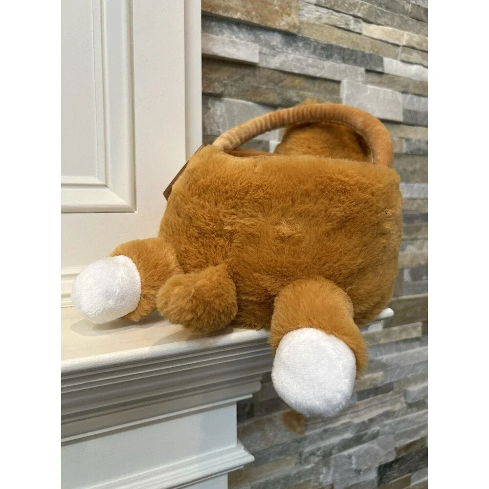 Joyward Plush Brown Dog Easter/Gift/Birthday Animal Basket  9x14 in Kids Decor